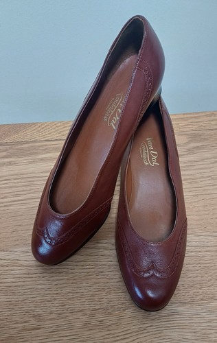 Ladies dark brown court - brown, shoes