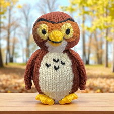 KNITTING PATTERN - Owl  inspired choc orange cover / Winnie the Pooh toy