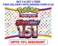 POKEMON 151 - HOLO/REVERSE HOLOS - BUY 5 GET 3 FREE - PICK & MIX CARDS