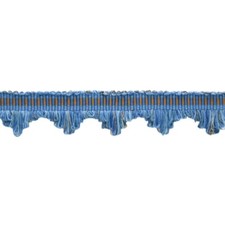 Fringe Trim with Woven Header, Color# VL09 - Blue [Sold By The Yard]