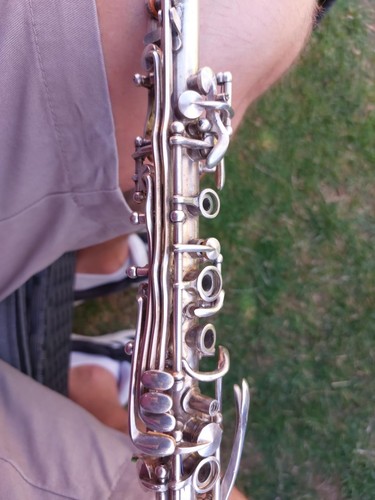 Silver clarinet - silver,