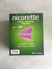 NICORETTE 15mg Inhalator - 36 Cartridges ( FREE INTERNATIONAL SHIPPING )