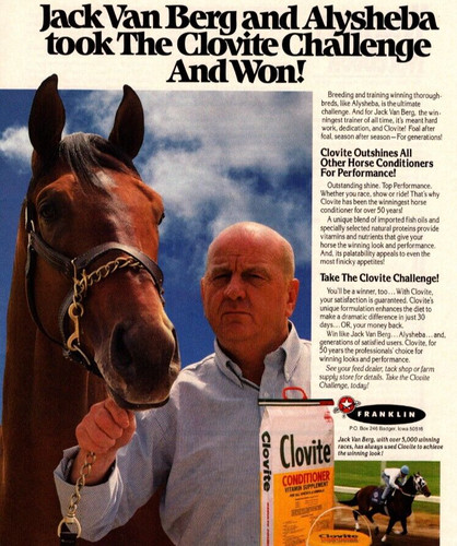 1988 jack van berg alysheba - jack, /