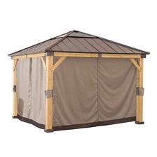  Sunjoy Universal Curtains And Netting For 10 ×10 Ft. Wood Gazebos A111701200