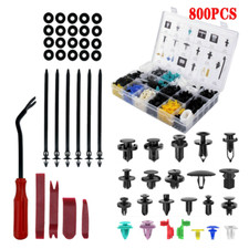 800pcs Car Body Trim Clips Plastic Push Pin Rivet Screw Panel Fasteners Interior