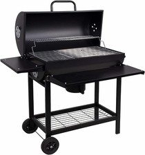 Professional Smoker Grill Trolley Charcoal Steel BBQ Grill Smoker XL 103x110x59 cm Metal