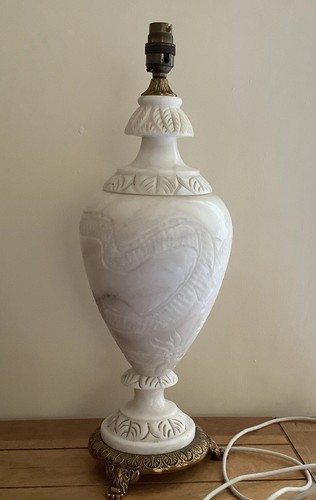 Large white carved onyx marble - large,