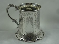 FABULOUS VICTORIAN silver CHRISTENING MUG, 1859, 187gm