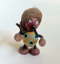 MidCentury Teak Troll Gonk Scandi Sweden Danish Hair Tail  Mod Design 2 1/2” 60s