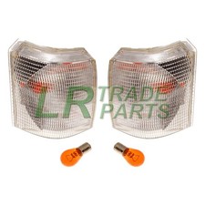 FOR RANGE ROVER NEW FRONT CLEAR INDICATOR LIGHTS LAMPS PAIR (X2) LAMP SET +BULBS