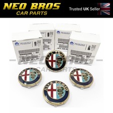 Genuine Alfa Romeo Centre Wheel Cap Set Badges (50mm) 60652886