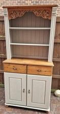 Custom painted upcycled furniture. Vintage country farmhouse  pine Welsh Dresser