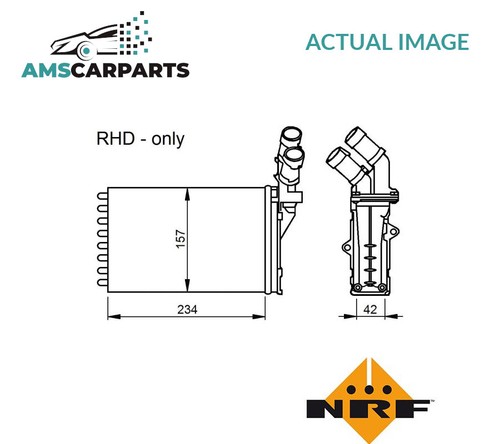Heater radiator exchanger - radiator, lhd