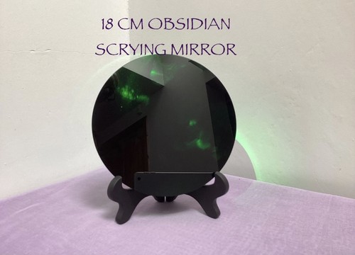 Black obsidian scrying - black,