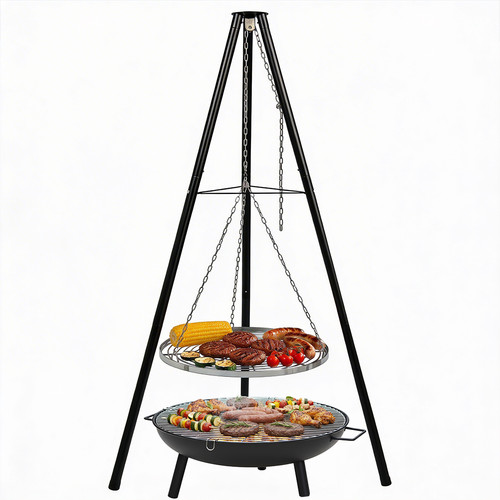 Tripod outdoor fire pit - fire,
