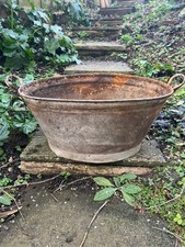 Vintage Metal Galvanised Tin