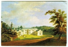 1970's Art Postcard 19th Century Painting of Trelowarren House & Estate Cornwall