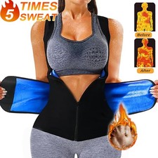Women Sauna Sweat Suit Fat Burner Tank Tummy Control Waist Trainer Vest Shaper