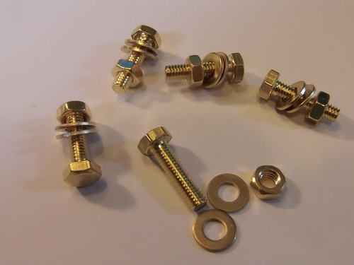 M4x16 brass hex - hex, head