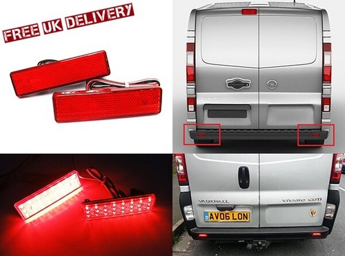 Red bumper reflector led - 2x,