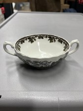 Vintage Myotts Country Life Double Handled Soup Bowl Staffordshire Ware Hunting 