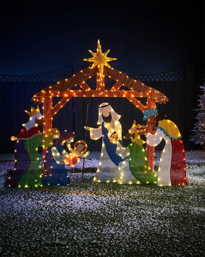 5ft pre lit lighted christmas - lighted,