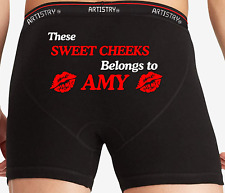 Funny Valentines Boxer Shorts Gift for Him – Sweet Cheeks Custom Underwear Men