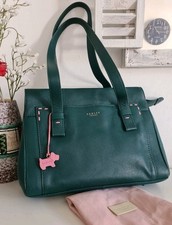 Radley  Leather Tote Shoulder Bag Handbag Green Medium 