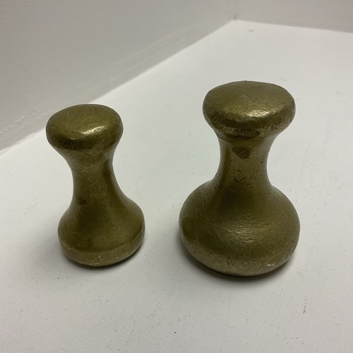 Pair antique solid brass - antique,