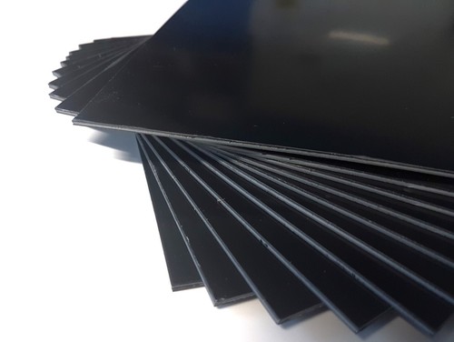 Black plastic sheet 2mm - black,