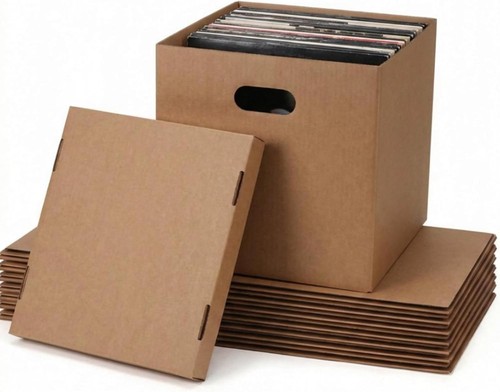 Vinyl record storage boxes set - storage,