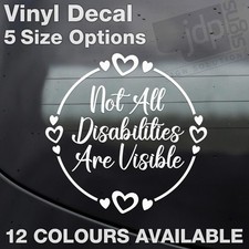 NOT ALL DISABILITIES ARE