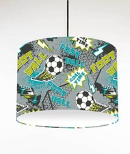 FOOTBALL GREY CEILING DRUM LIGHT SHADE / TABLE LAMPSHADE 3 SIZES