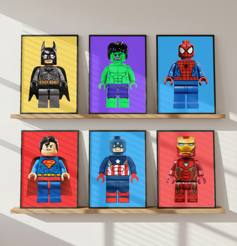Lego superhero prints set - prints, 3