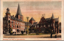 Netherlands Heerlen Emmaplein met Post/Telegraafkantoor Vintage Postcard B164