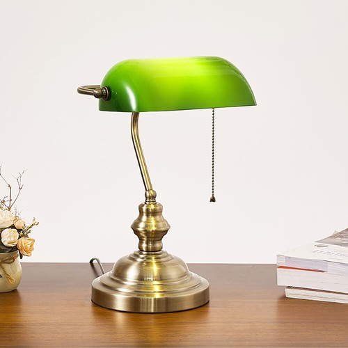 Traditional green banker - green, desk