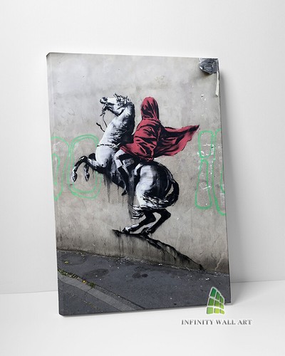 Banksy napoleon horse canvas - napoleon,