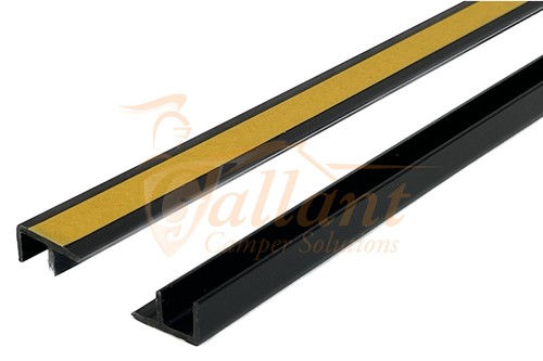 Black straight track 750mm - 2,