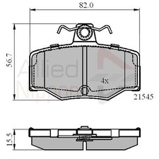 Brake Pads Set Rear ADB0878