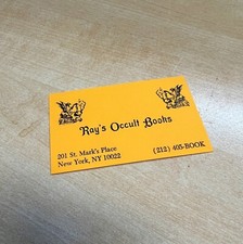 Ghostbusters Rays Occult Books Business Card Replica Prop