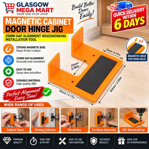 Magnetic cabinet door hinge - magnetic,