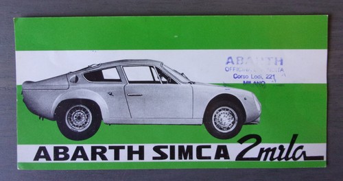 Abarth simca 2000 orig - abarth,