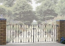 Stira Scroll Driveway Gates 7ft to 12ft GAP x 914mm H wrought iron metal gate