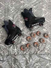 Original 90s Bauer Turbo Quad roller skates UK7  on original sims 3 tone wheels
