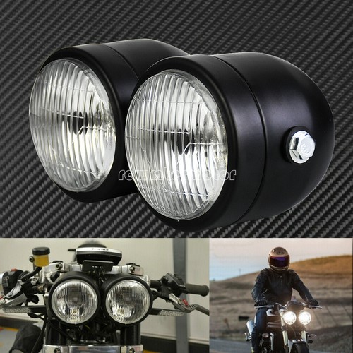 Black twin headlight - black,