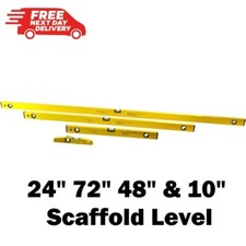 4pc Spirit Level Set 0.5 Mm/M with Ba 24" 72" 48" & 10" Scaffold Level