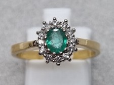 Ladies 18ct Gold Emerald &