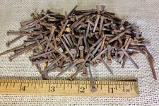 1” Old Square Nails 200 Real 1850’s Vintage Rusty Patina 3/16” Medium Head Brads