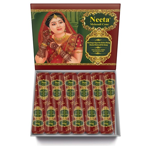 Neeta henna cones - henna, dark