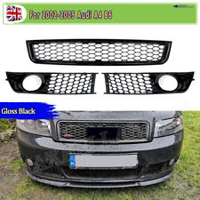 For Audi A4 8E B6 01-05 Honeycomb Mesh Front Bumper Lower Grill+Fog Light Grille